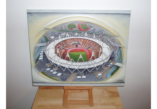 Olympic Stadium 2012 Fine Art Original Oil Painting